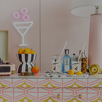 Retro Bar Cart Tea Towel Design Challenge