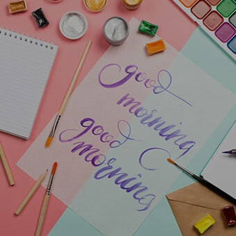 Hand Lettered Tea Towel Design Challenge
