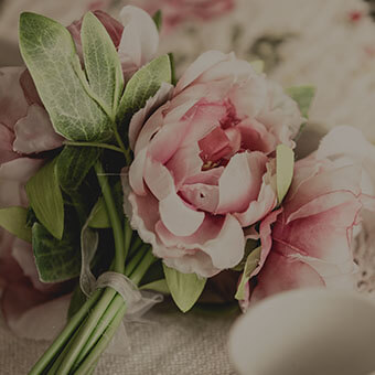 Vintage bouquet of pink and white flowers