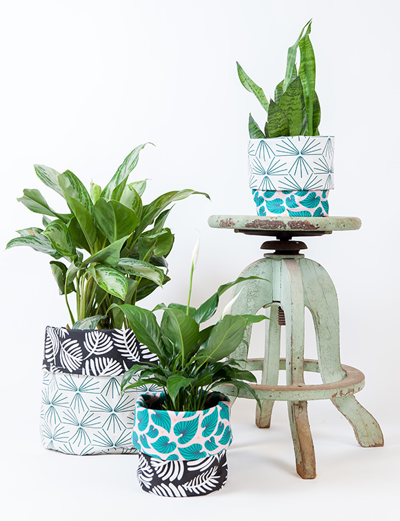 Double-sided plant pots Photo of plant pots on a stand