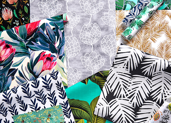 Shop trending Monstera fabric, gift wrap and wallpaper themes